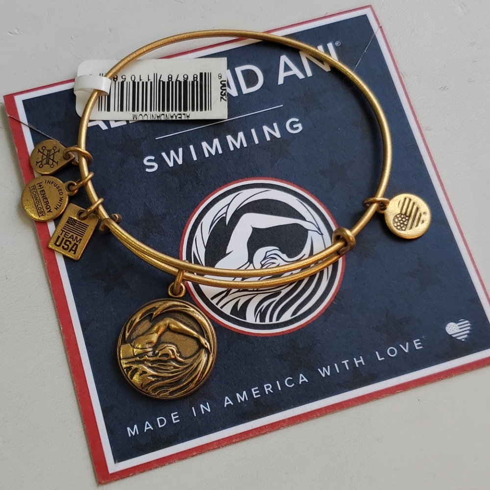 Alex and Ani Swimming 🏊‍♂️ Goldtone Bracelet